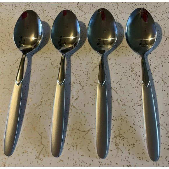 Cambridge Crescent Stainless 4 Tablespoons Frosted Satin Flatware NEW - Picture 1 of 3
